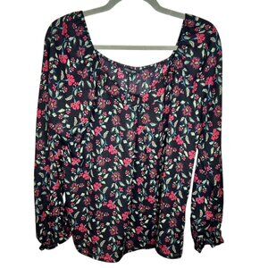 Papermoon Stitch Fix Womens Floral Print Long Sleeve Blouse  Size M NWT